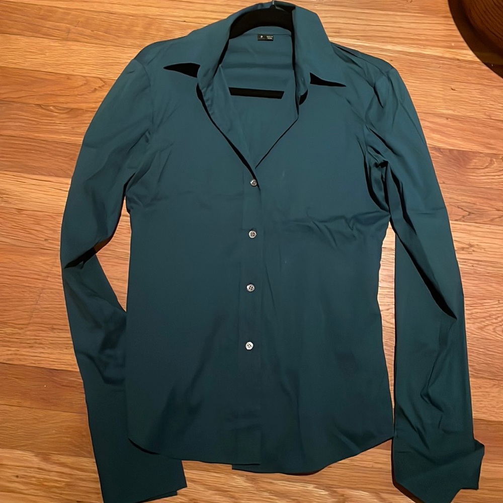 Theory fitted button down beautiful color